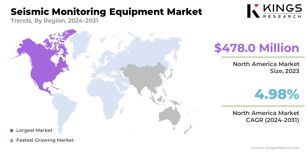 Seismic Monitoring Equipment Market Size & Share, By Region, 2024-2031