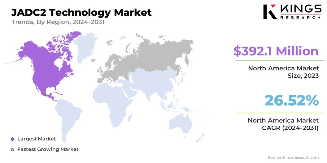 JADC2 Technology Market Size & Share, By Region, 2024-2031
