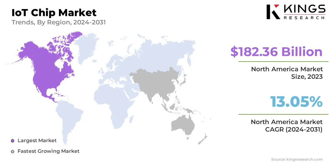 IoT Chip Market Size & Share, By Region, 2024-2031