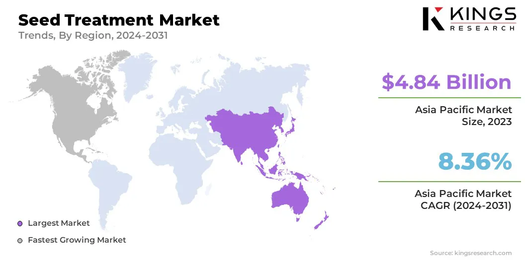 Seed Treatment Market Size & Share, By Region, 2024-2031