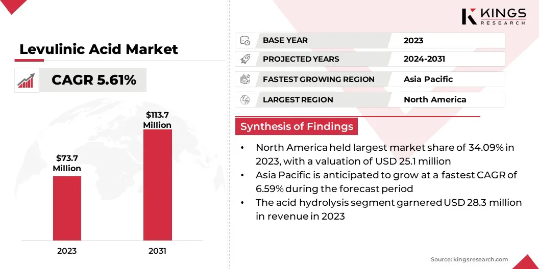 Levulinic Acid Market Size & Share, By Revenue, 2024-2031