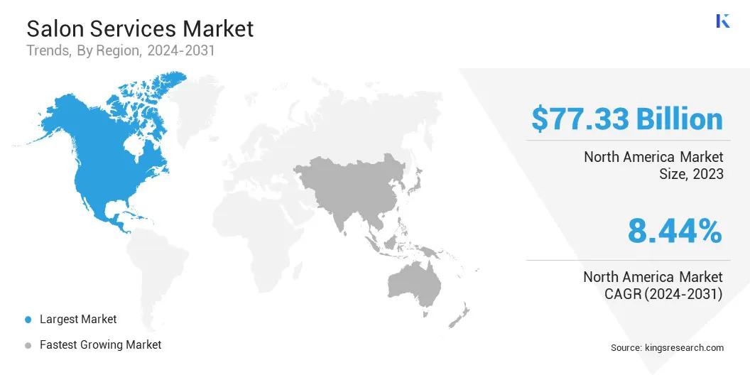 Salon Services Market Size & Share, By Region, 2024-2031