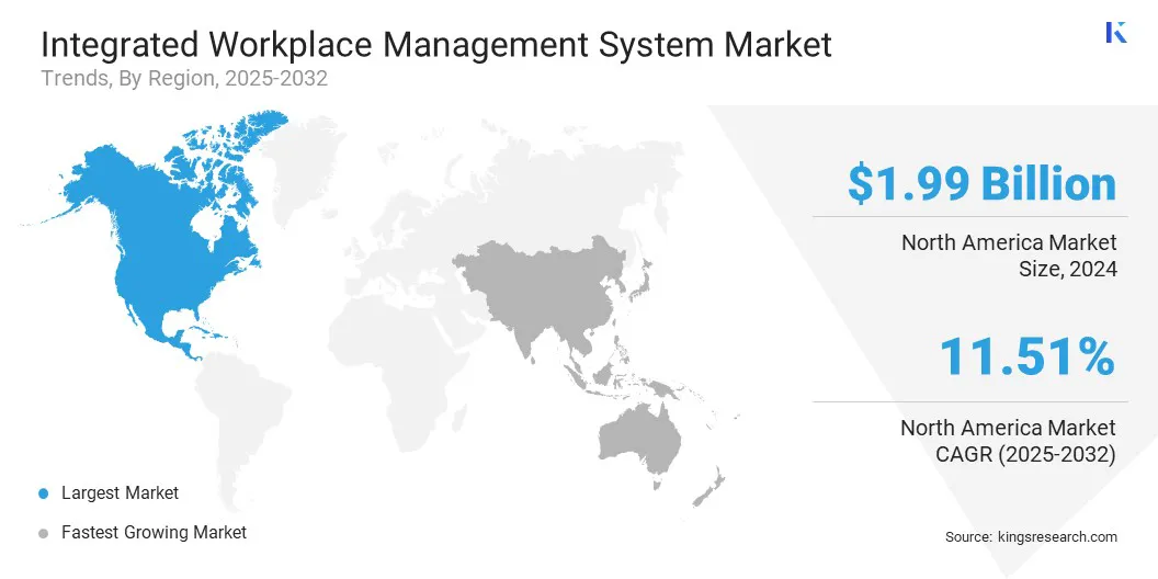 Integrated Workplace Management System Market Size & Share, By Region, 2025-2032