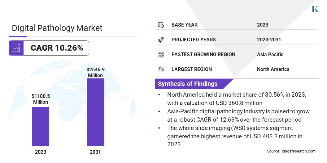 Digital Pathology Market Size, By Revenue, 2024-2031