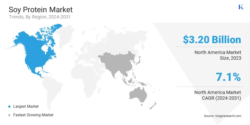 Soy Protein Market Size & Share, By Region, 2024-2031