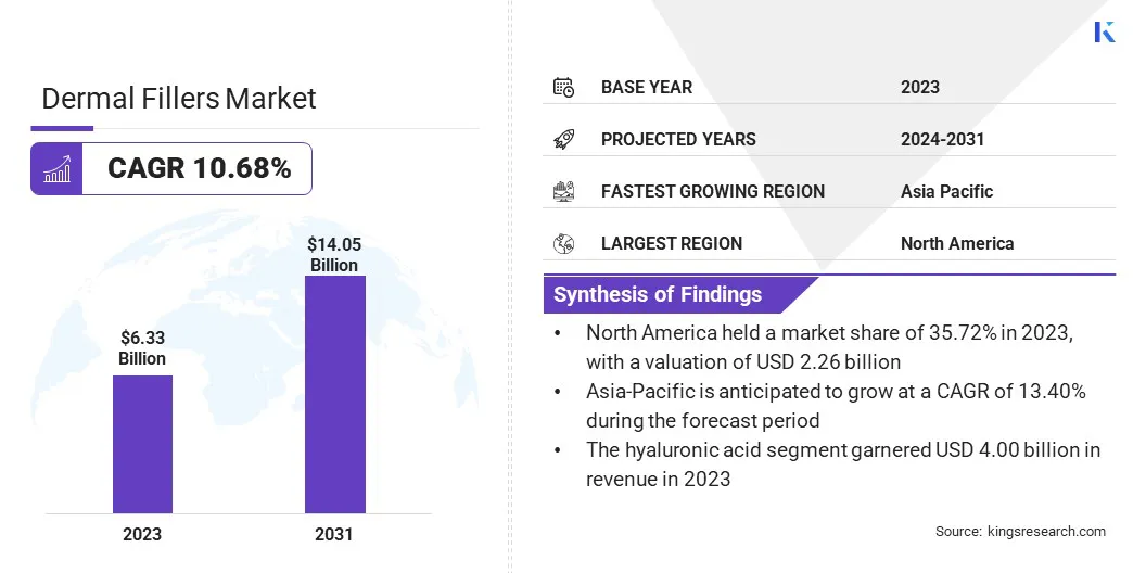 Dermal Fillers Market Size, By Revenue, 2024-2031