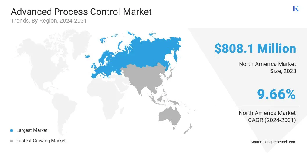 Advanced Process Control Market Size & Share, By Region, 2024-2031
