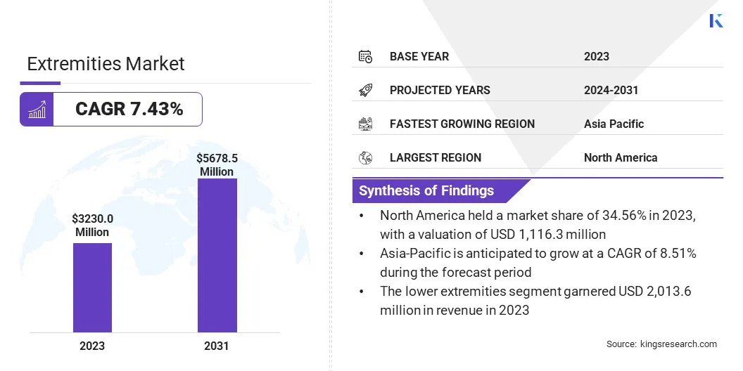 Extremities Market Size, By Revenue, 2024-2031