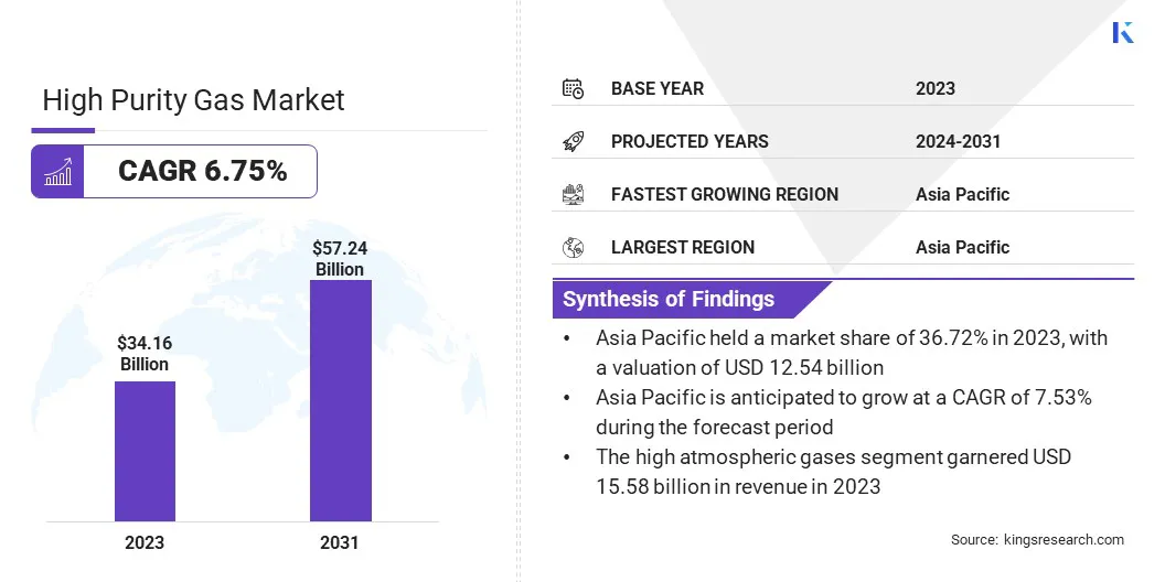 High Purity Gas Market Size & Share, By Revenue, 2024-2031