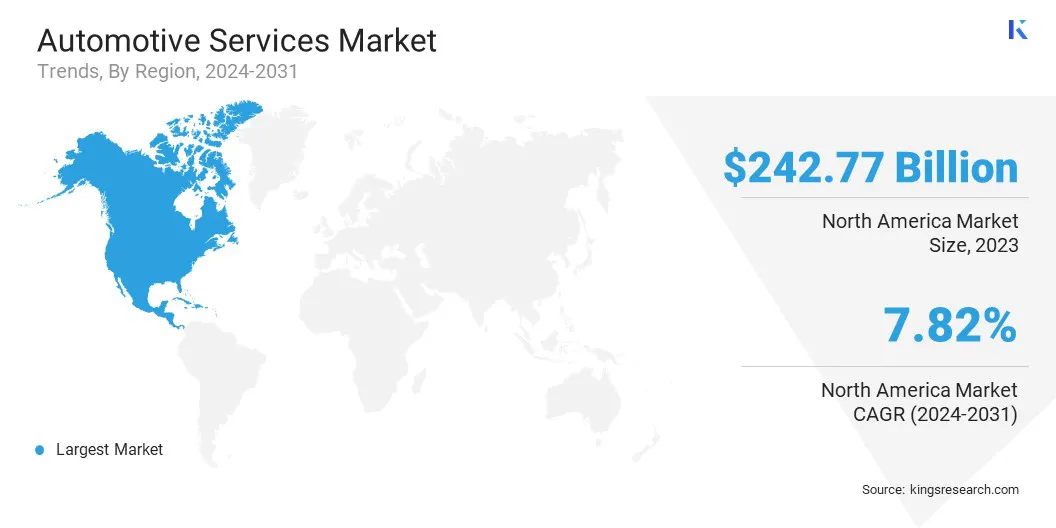 Automotive Services Market Size & Share, By Region, 2024-2031