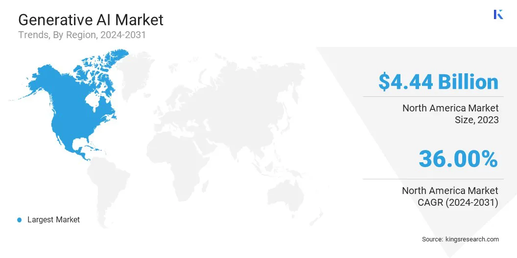 Generative AI Market Size & Share, By Region, 2024-2031